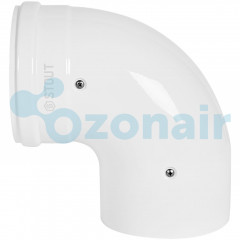 Отвод 90° конденсац. коакс. D80(п-м)/125(п-м)