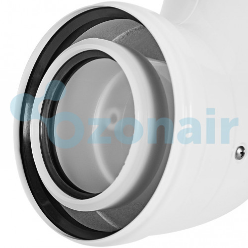 Отвод 90° конденсац. коакс. D80(п-м)/125(п-м)