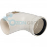 STOUT угол 87° DN80 м/п PP-FE с кронштейном Элемент дымохода конденсац. SCA-8080-121090