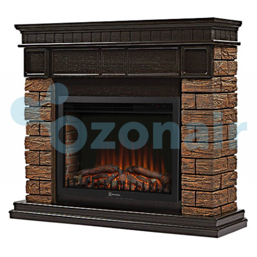 Каминокомплект: Очаг Electrolux 3020RLS N, портал Bricks Wood 30 кам. кор. шп. т.д