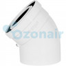 Отвод 45° конденсац. коакс. D80(п-м)/125(п-м)