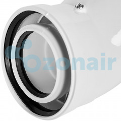 Отвод 45° конденсац. коакс. D80(п-м)/125(п-м)