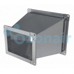 Переход 200х200/150х150 (0,5) L300 (20 шина) тип 1 прямоугольный оцинкованный