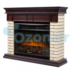 Каминокомплект: Очаг Electrolux 2720RLS N, портал Bricks 25 камень беж, шпон т.д.