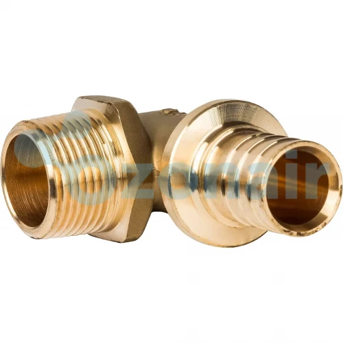 STOUT Угольник-переходник 25xR 3/4" SFA-0005-002534 с наружной резьбой для труб из сшитого полиэтилена аксиальный
