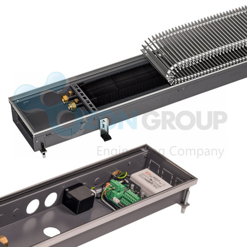Kampmann, Katherm QK nano, 165*70*3600 (1600+2000), KaControl, решётка FineLine Q, сталь, RAL 9006