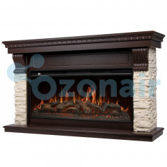 Портал Firelight Michigan 40 камень молочный, шпон темный дуб