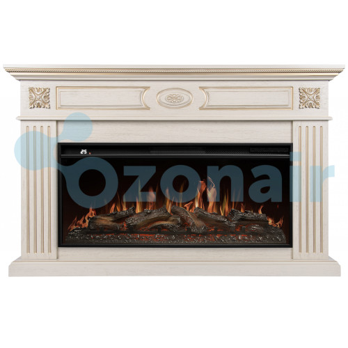 Каминокомплект: Очаг Royal Thermo Aurora RTFP/P-AR40LS, портал Siena 42/40/36, сл. кость с зол. пати