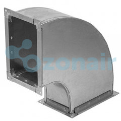 Отвод 90 400х200 (0,7) R100 (20 шина) прямоугольный из оцинкованной стали