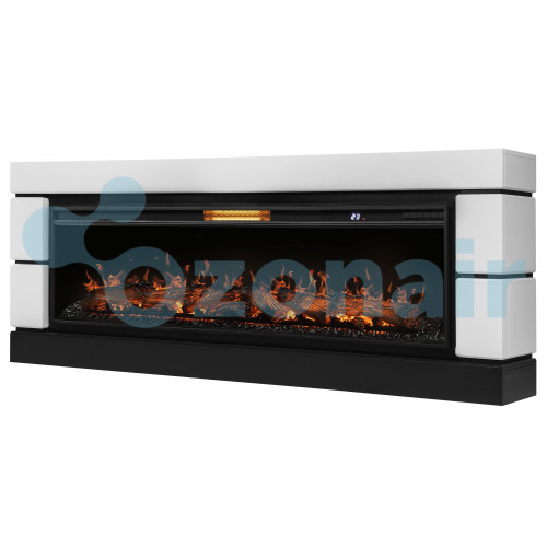 Каминокомплект: Очаг Royal Thermo Aurora RTFP/P-AR60LS, портал Moderno 60, белый