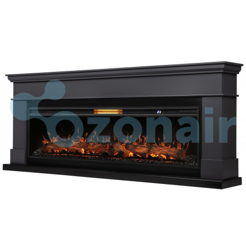 Каминокомплект: Очаг Royal Thermo Aurora RTFP/P-AR60LS, портал California 60 G, графит