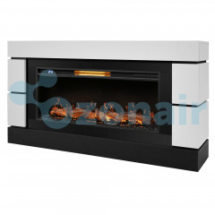Каминокомплект: Очаг Royal Thermo Aurora RTFP/P-AR40LS, портал Moderno 42/40/36, белый, р/в
