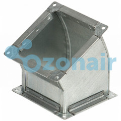 Отвод 45 600х600 (0,7) R100 (20 шина) прямоугольный из оцинкованной стали