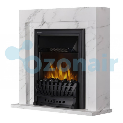 Каминокомплект: Очаг Electrolux EFP/P-1020LS, портал Simple Classic белый мрамор
