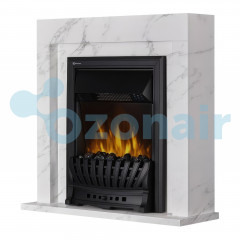 Каминокомплект: Очаг Electrolux EFP/P-1020LS, портал Simple Classic белый мрамор
