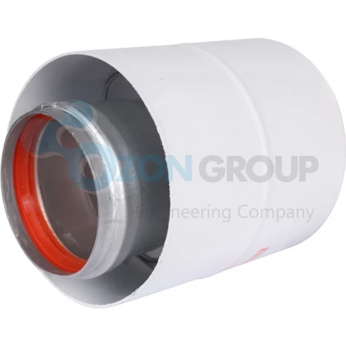 ROMMER RCA-6010-240100 Начальный участок вертикальный коакс. 60/100 (Bosch, Buderus, Navien S/C/E, Baxi ECO Nova/Classic, Baltur, Лемакс, Fondital ) в комплекте фланец