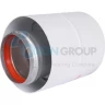 ROMMER RCA-6010-240100 Начальный участок вертикальный коакс. 60/100 (Bosch, Buderus, Navien S/C/E, Baxi ECO Nova/Classic, Baltur, Лемакс, Fondital ) в комплекте фланец