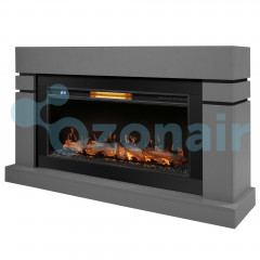 Каминокомплект: Очаг Royal Thermo Aurora RTFP/P-AR40LS, портал Lindos 42/40/36, светло-серый, р/в