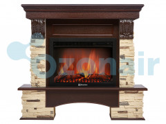 Портал Firelight Pietra 25S камень сланец натуральный, шпон темный дуб