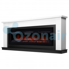 Каминокомплект: Очаг Electrolux Infinity EFP/P-1600ULS, портал Canto Long белый, черный