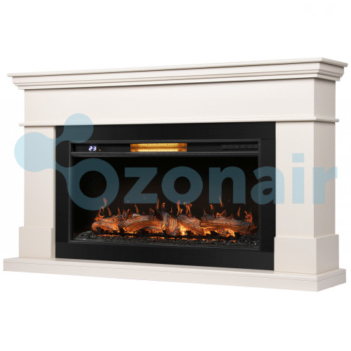 Каминокомплект: Очаг Royal Thermo Aurora RTFP/P-AR40LS, портал California 40, молочный