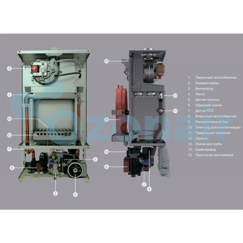 Котел газовый настенный BAXI ECO Nova 18 F, двухконтурный,с закрытой камерой сгорания